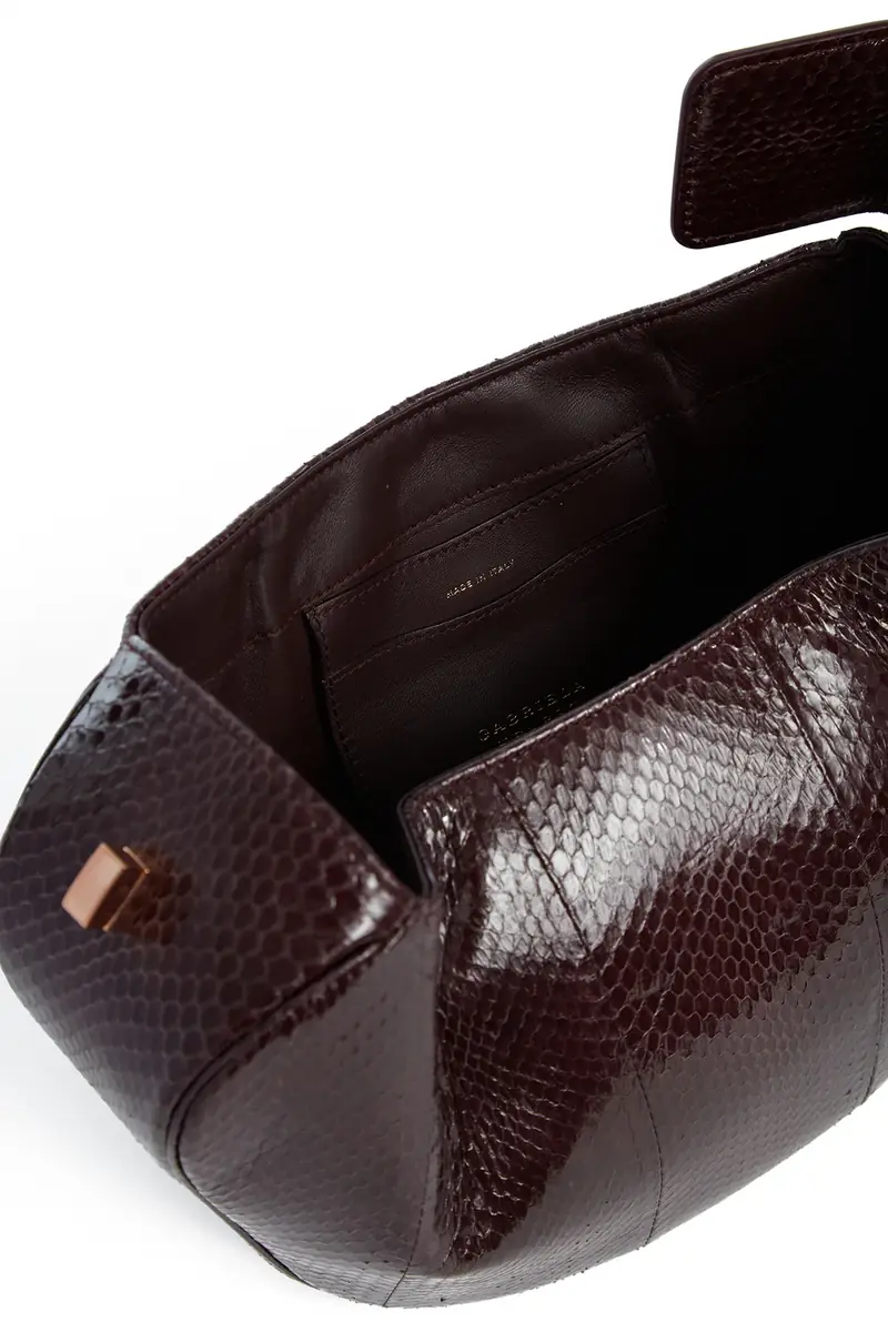 Gabriela Hearst Nina Bag in Bordeaux Snakeskin | Thumbnail 4