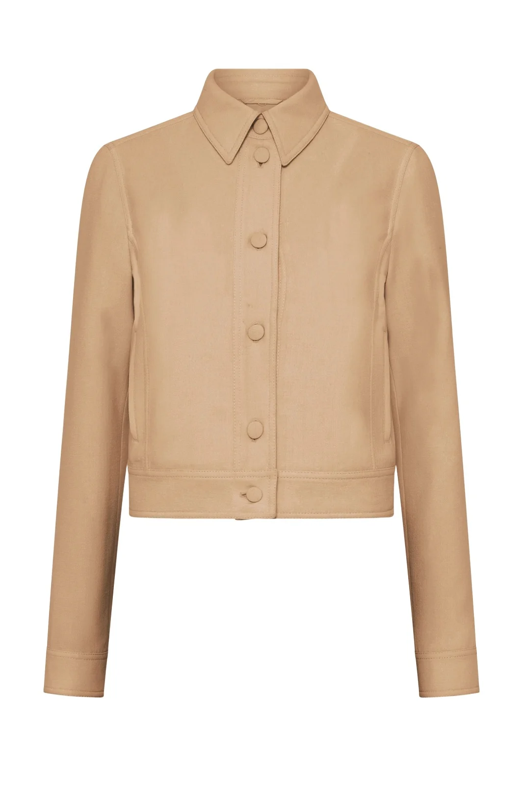 Thereza Jacket in Camel & Citrine Virgin Wool Crepe Thereza Jacket in Camel & Citrine Virgin Wool Crepe