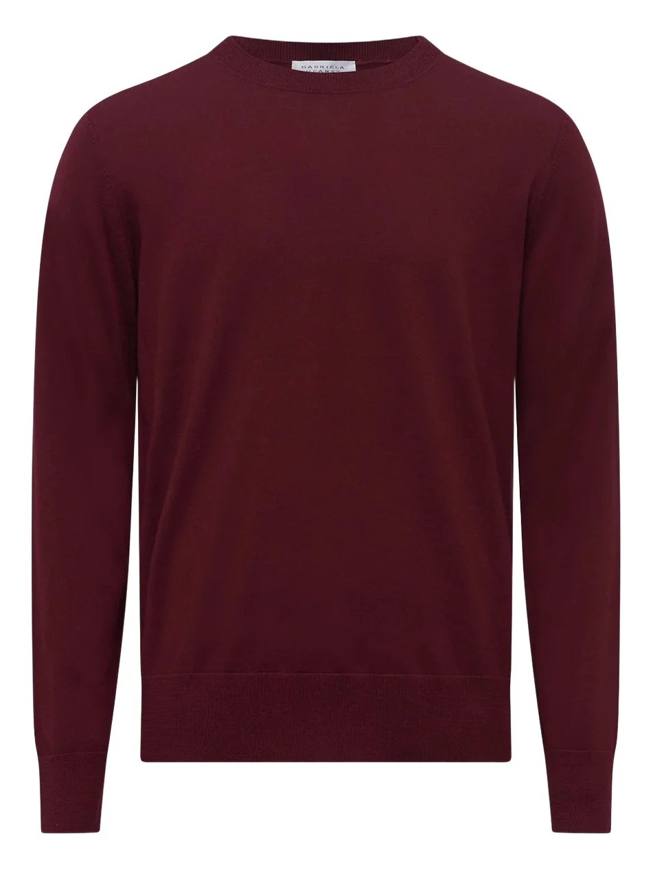 Palco Knit Sweater in Bordeaux Merino Wool Palco Knit Sweater in Bordeaux Merino Wool