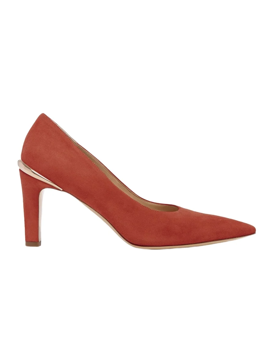 Gabriela Hearst Edwina High Heel Stiletto Pump in Burnt Sienna Suede