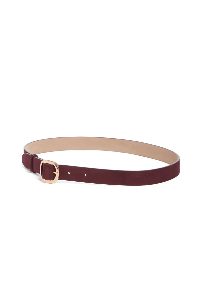 Gabriela Hearst Thin Elster Belt in Bordeaux Suede | Thumbnail 2 Gabriela Hearst Thin Elster Belt in Bordeaux Suede | Thumbnail 2