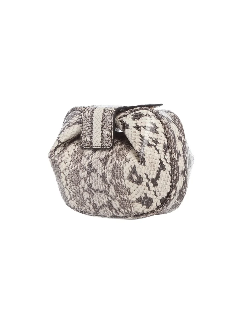Soft Demi Clutch in Black & White Snakeskin Soft Demi Clutch in Black & White Snakeskin