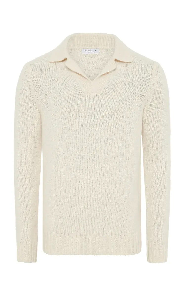 Gabriela Hearst Aled Knit Polo in Cashmere | Image 1 Gabriela Hearst Aled Knit Polo in Cashmere | Image 1