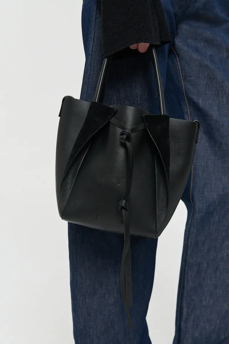 Gabriela Hearst Small Marija Tote Bag in Black Nappa Leather | Thumbnail 2