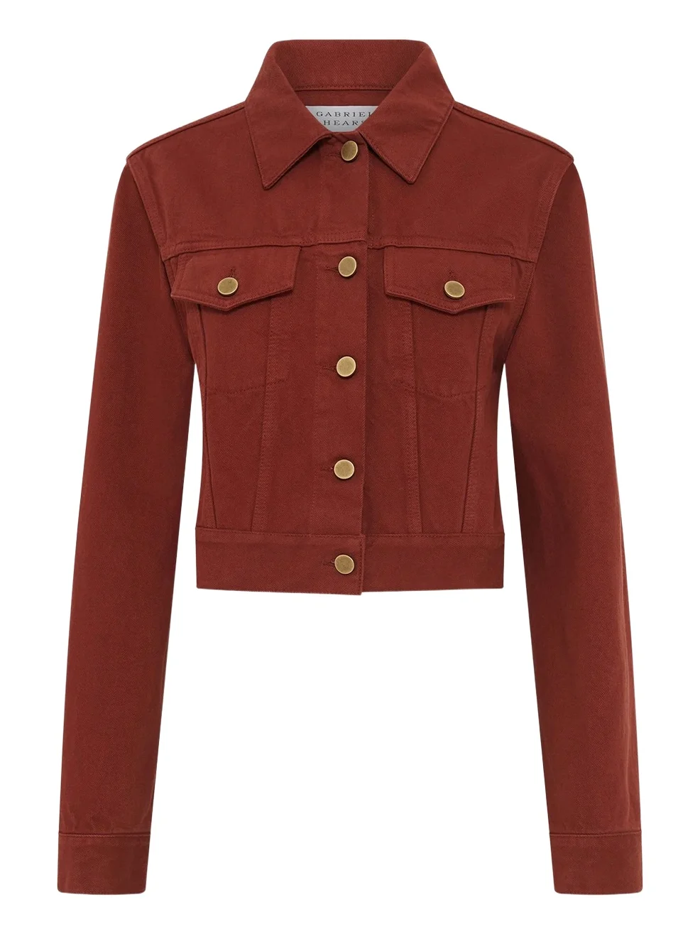Bronte Jacket in Burnt Sienna Recycled Cotton Denim Bronte Jacket in Burnt Sienna Recycled Cotton Denim