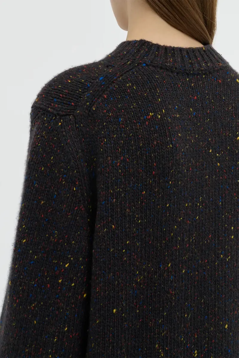 Gabriela Hearst Alfie Knit Sweater in Charcoal Multi Speckled Aran Cashmere | Thumbnail 7 Gabriela Hearst Alfie Knit Sweater in Charcoal Multi Speckled Aran Cashmere | Thumbnail 7