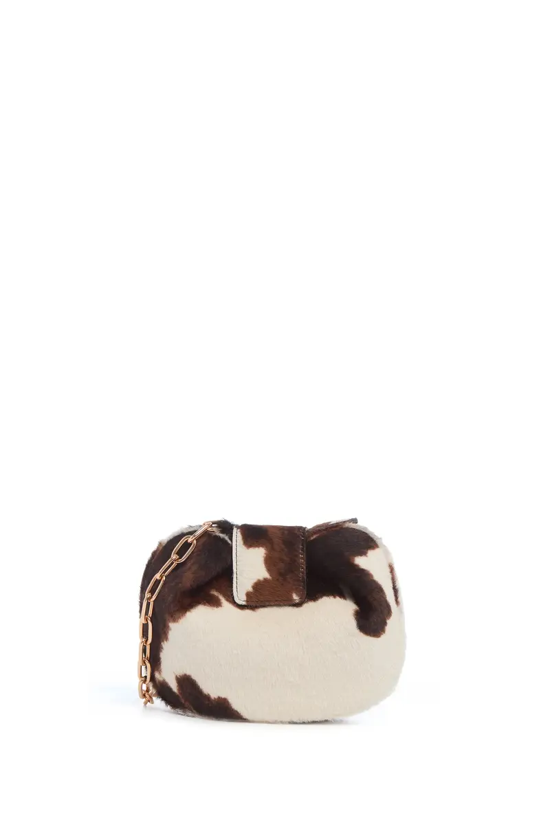 Gabriela Hearst Soft Demi Clutch with Chain in Ivory Cognac Multi Pony Hair | Thumbnail 3 Gabriela Hearst Soft Demi Clutch with Chain in Ivory Cognac Multi Pony Hair | Thumbnail 3