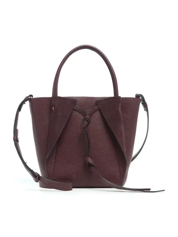 Small Marija Tote Bag in Bordeaux Textured Leather Small Marija Tote Bag in Bordeaux Textured Leather