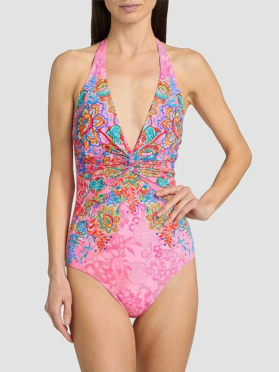 Johnny Was Women's Roisin Twisted Floral One-Piece Swimsuit | Thumbnail 3 Johnny Was Women's Roisin Twisted Floral One-Piece Swimsuit | Thumbnail 3