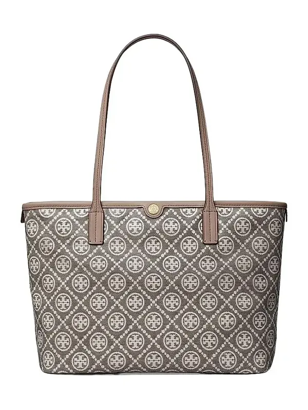 Women's Small T Monogram Jacquard Tote Bag Women's Small T Monogram Jacquard Tote Bag
