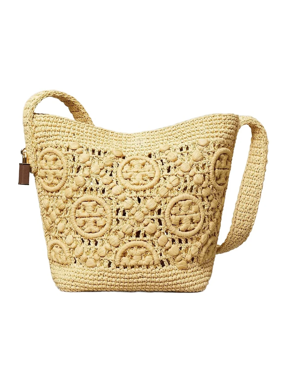 Women's Lock Medium Monogram Crochet Bucket Bag