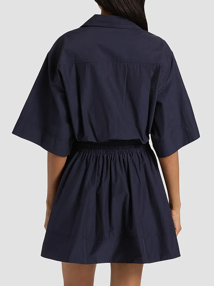 Derek Lam Women's Sabrina Cotton-Poplin Drawstring Minidress | Thumbnail 5 Derek Lam Women's Sabrina Cotton-Poplin Drawstring Minidress | Thumbnail 5