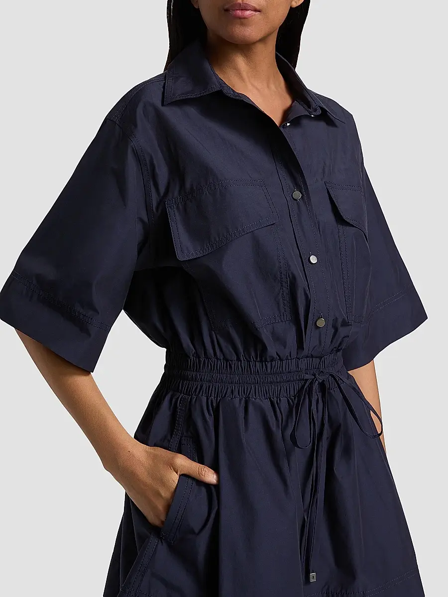Derek Lam Women's Sabrina Cotton-Poplin Drawstring Minidress | Thumbnail 6 Derek Lam Women's Sabrina Cotton-Poplin Drawstring Minidress | Thumbnail 6