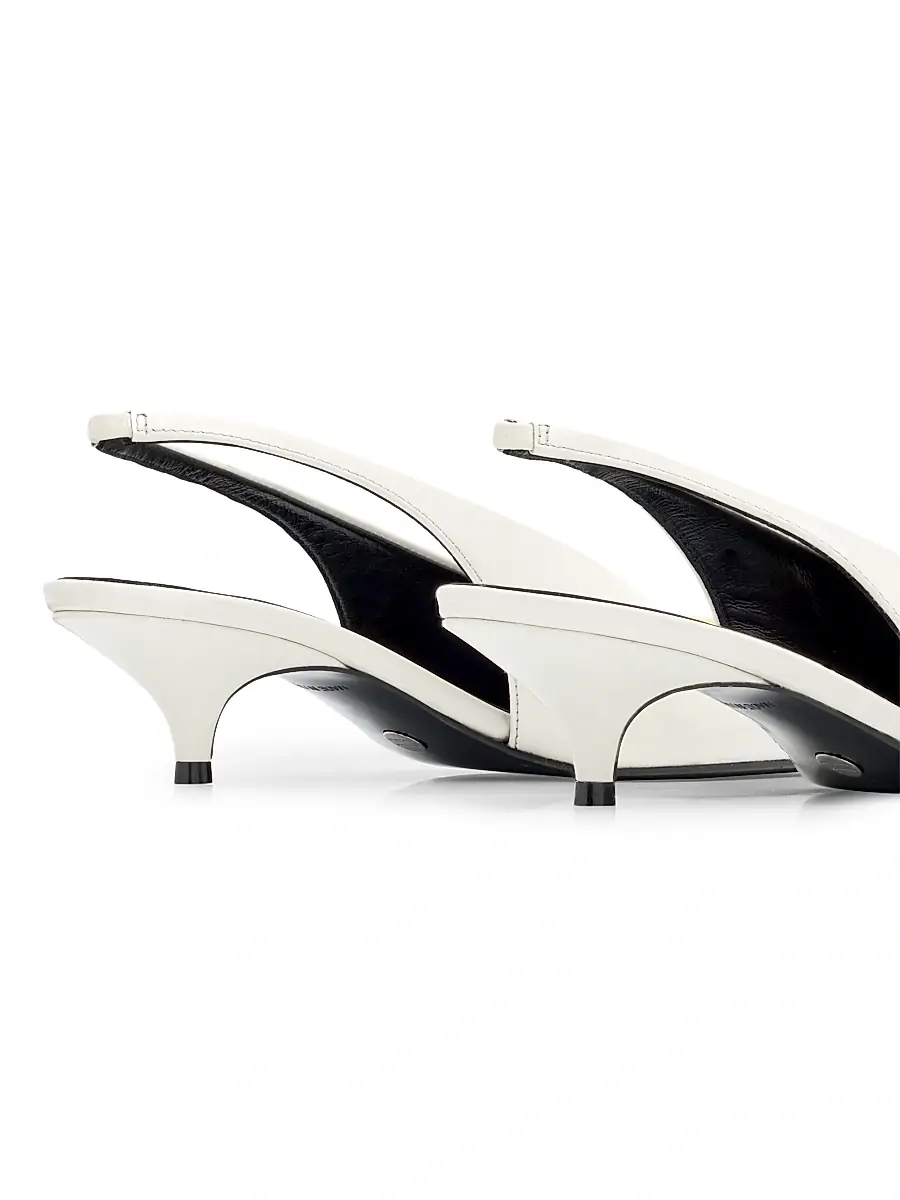 Proenza Schouler Women's Dome Slash 40MM Leather Slingback Pumps | Thumbnail 3 Proenza Schouler Women's Dome Slash 40MM Leather Slingback Pumps | Thumbnail 3