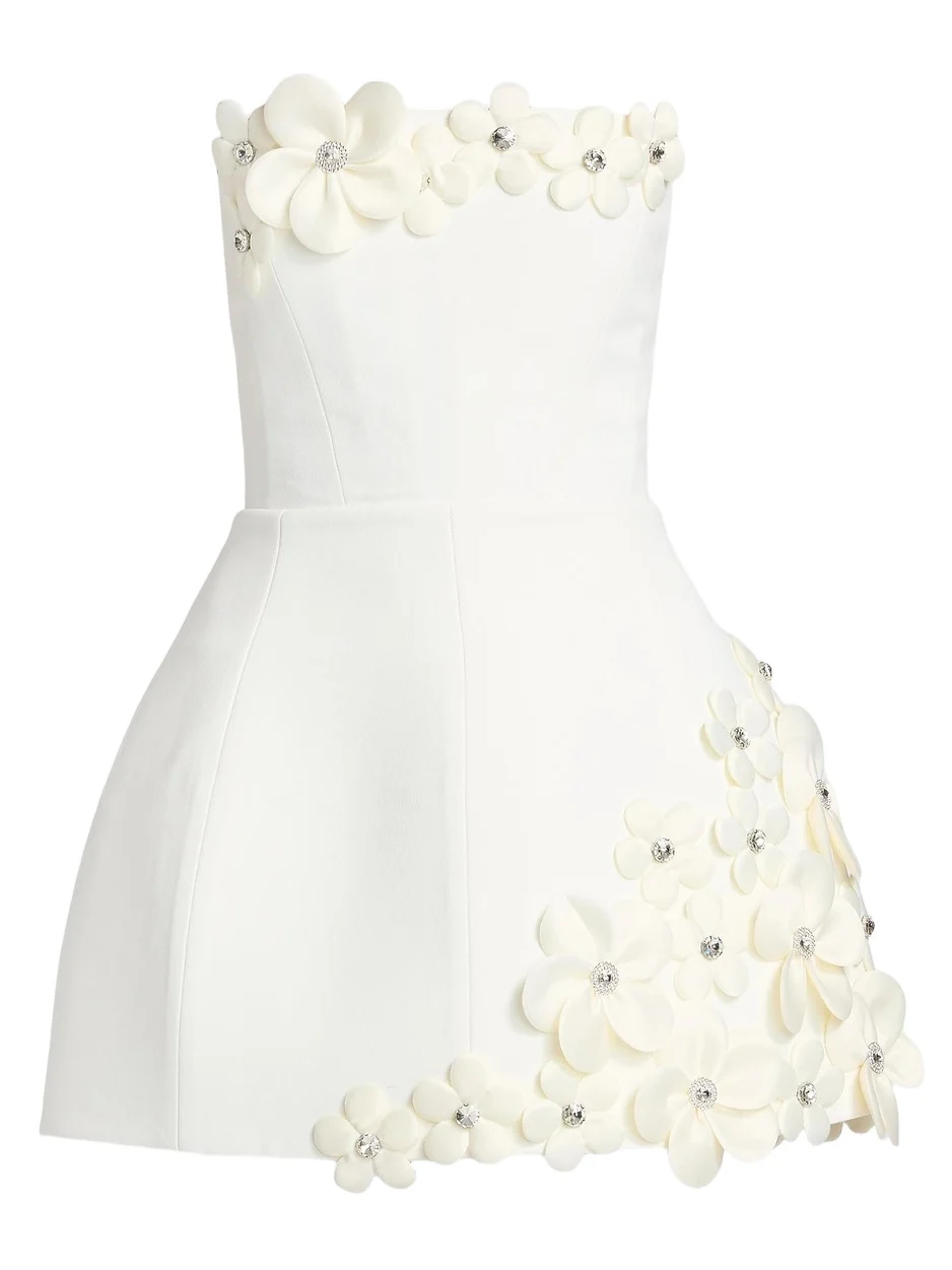 Women's Estelle 3D Floral Strapless Minidress Women's Estelle 3D Floral Strapless Minidress