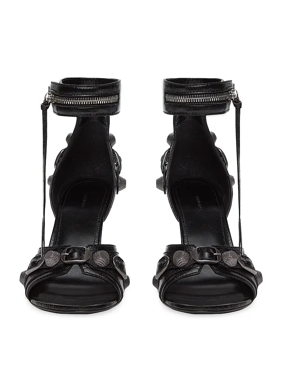 Balenciaga Women's Cagole 110mm Sandals - Black | Thumbnail 2