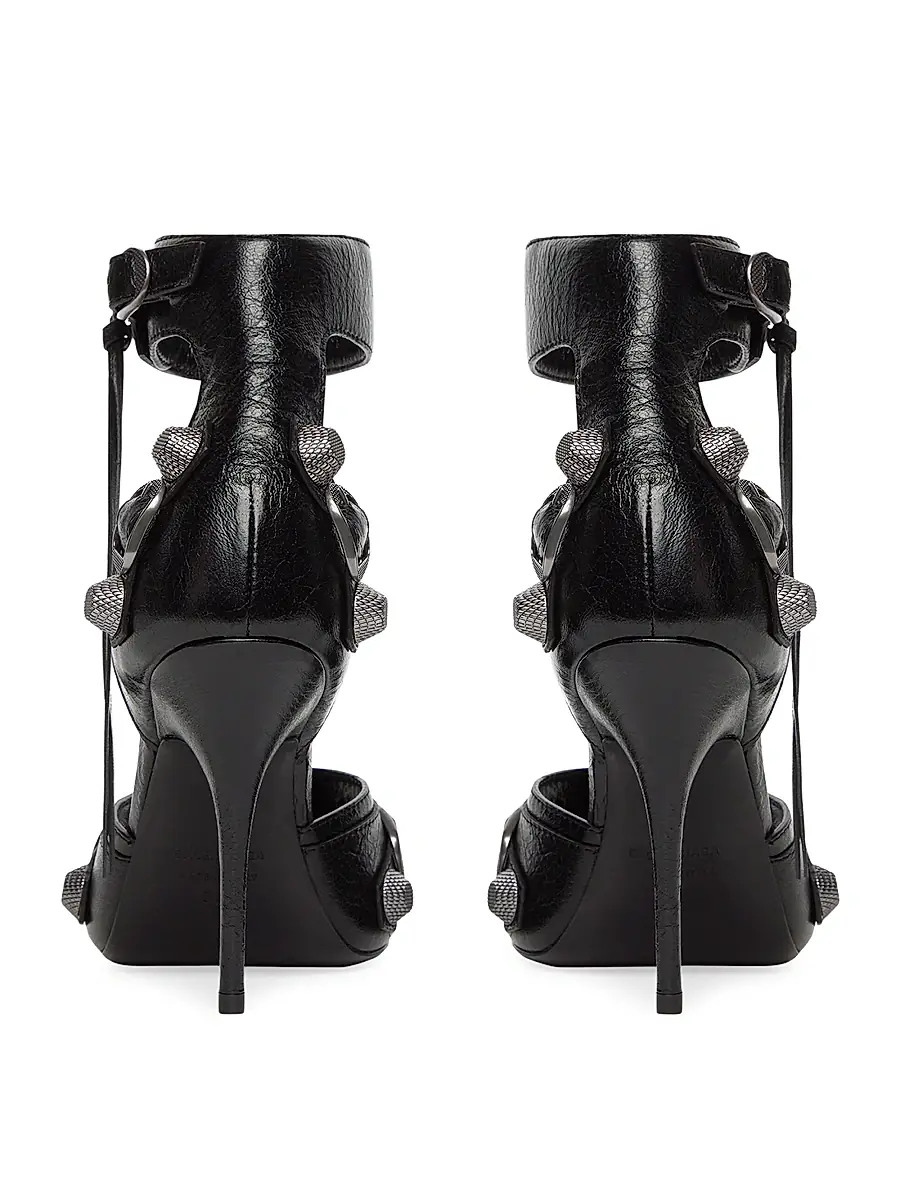 Balenciaga Women's Cagole 110mm Sandals - Black | Thumbnail 4