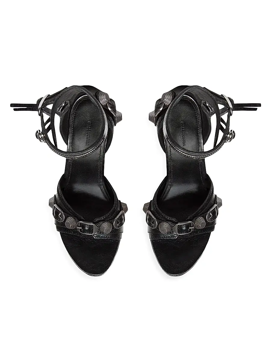 Balenciaga Women's Cagole 110mm Sandals - Black | Thumbnail 5