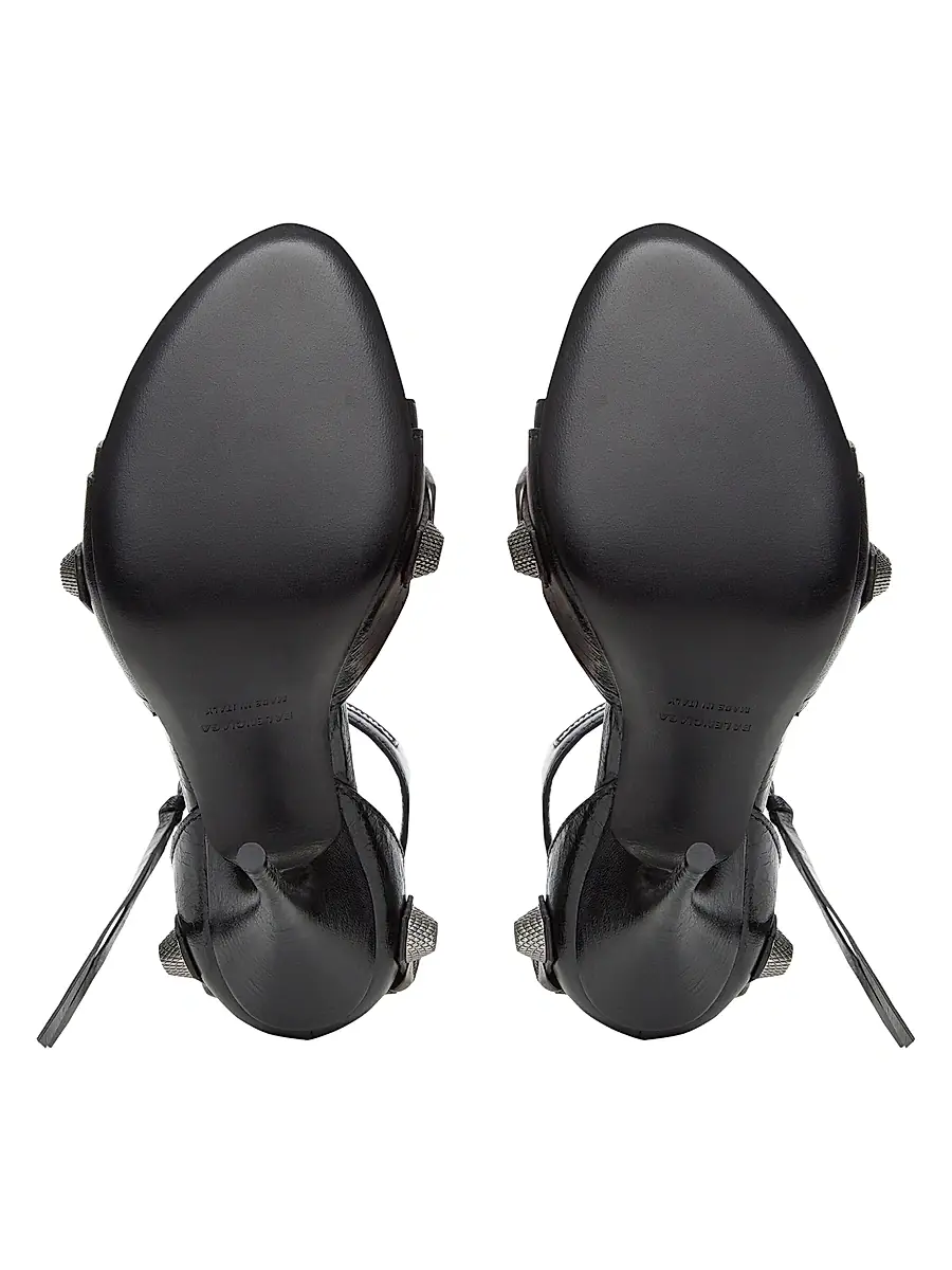 Balenciaga Women's Cagole 110mm Sandals - Black | Thumbnail 6