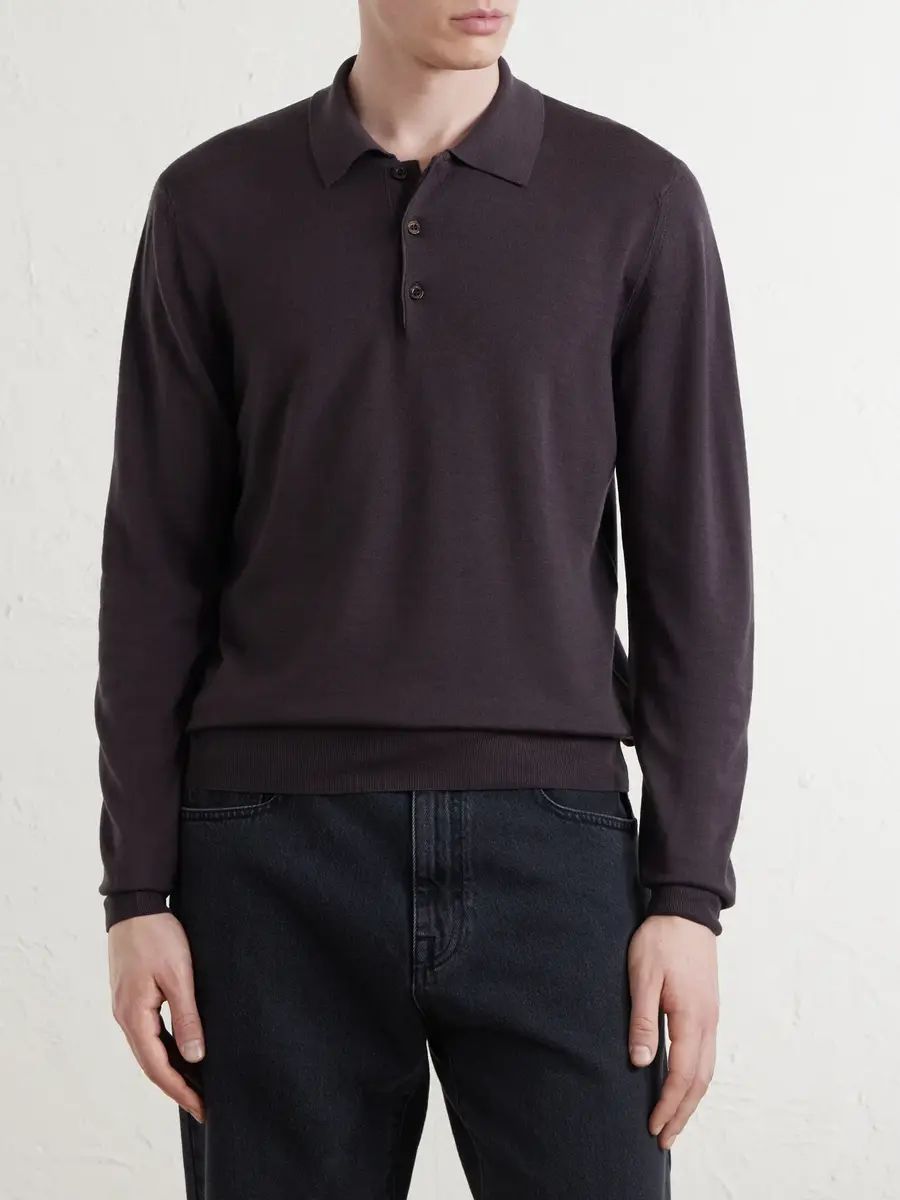 Canali Wool Polo Shirt - Men | Thumbnail 3