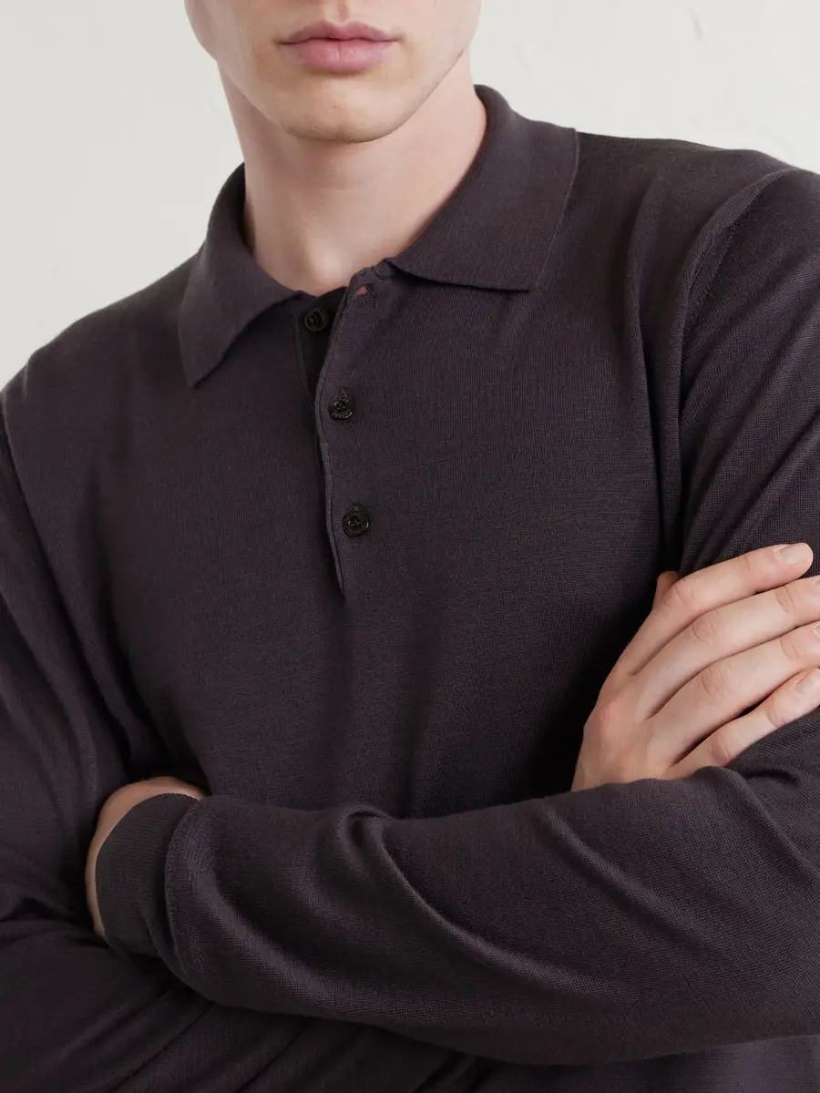 Canali Wool Polo Shirt - Men | Thumbnail 5