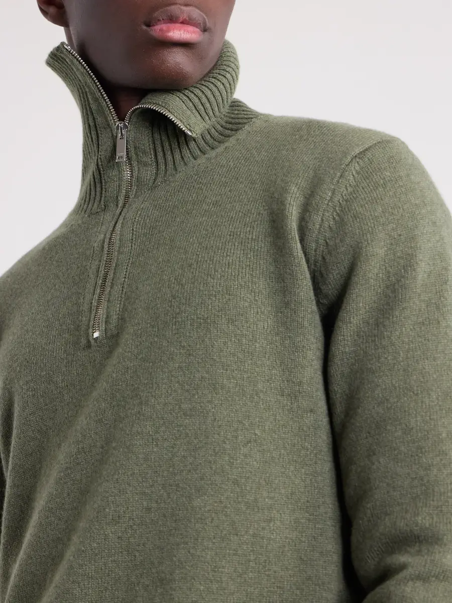 Slowear Zanone Slim-Fit Cashmere Half Zip-Up Sweater - Men | Thumbnail 5 Slowear Zanone Slim-Fit Cashmere Half Zip-Up Sweater - Men | Thumbnail 5