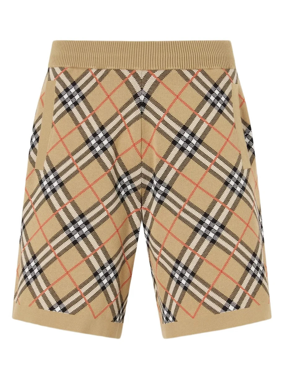 Straight-Leg Knitted Checked Cotton-Blend Shorts - Men