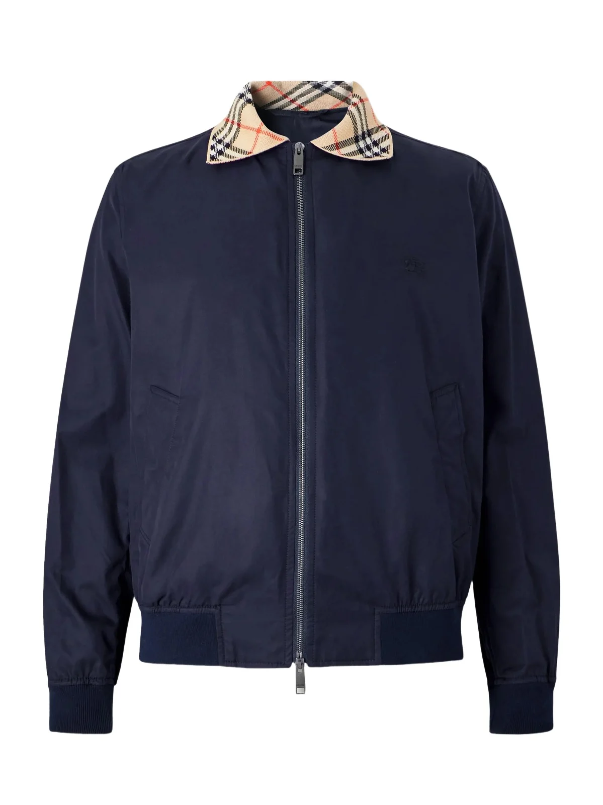 Logo-Embroidered Checked Cotton-Gabardine Blouson Jacket - Men