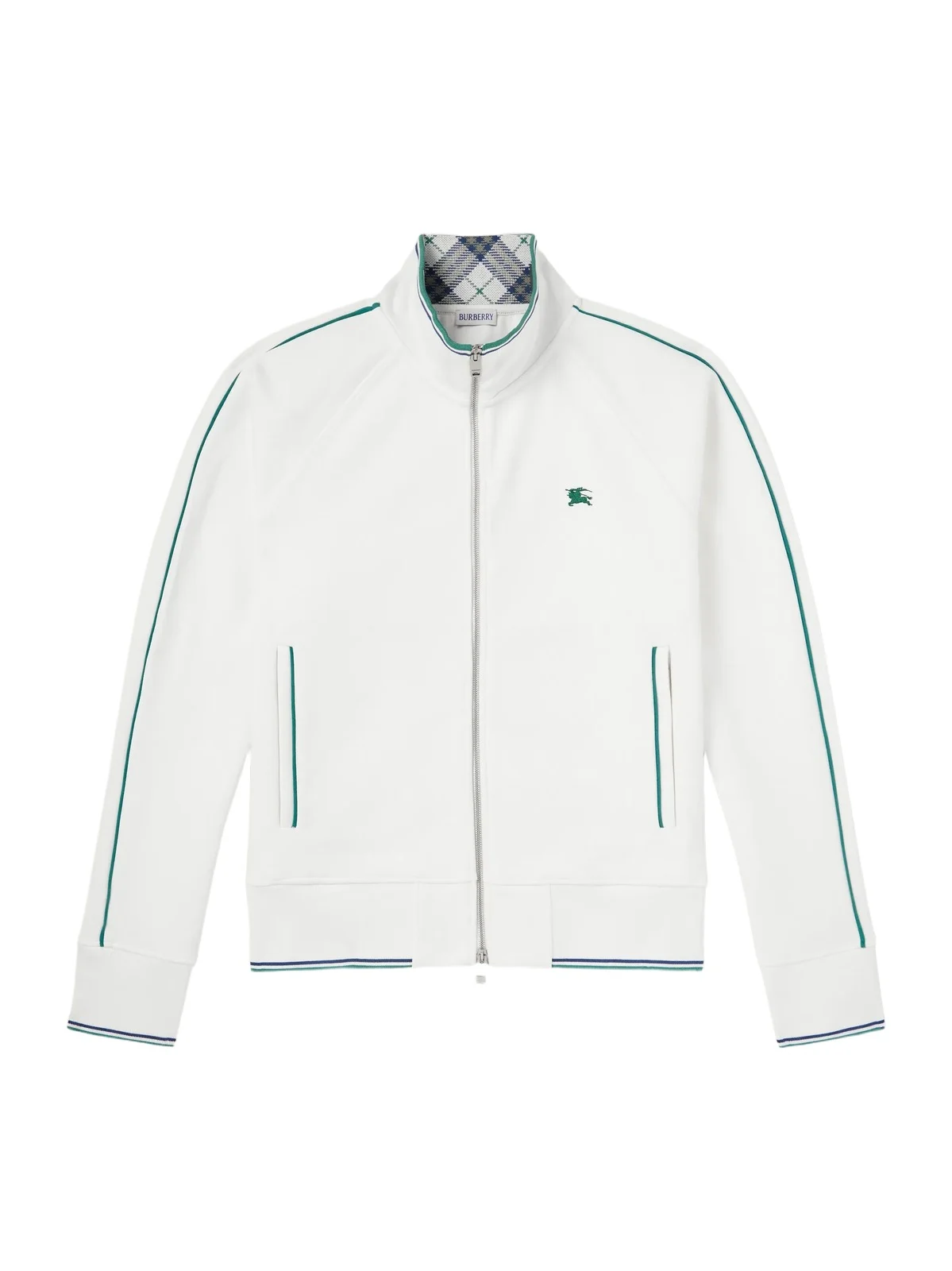 Burberry Logo-Embroidered Jersey Zip-Up Sweatshirt - Men