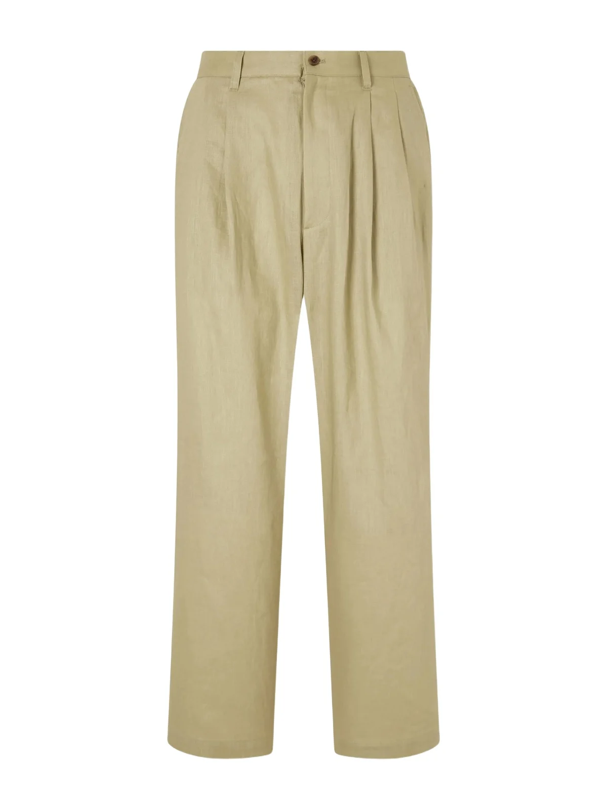Wide-Leg Pleated Linen Trousers - Men Wide-Leg Pleated Linen Trousers - Men