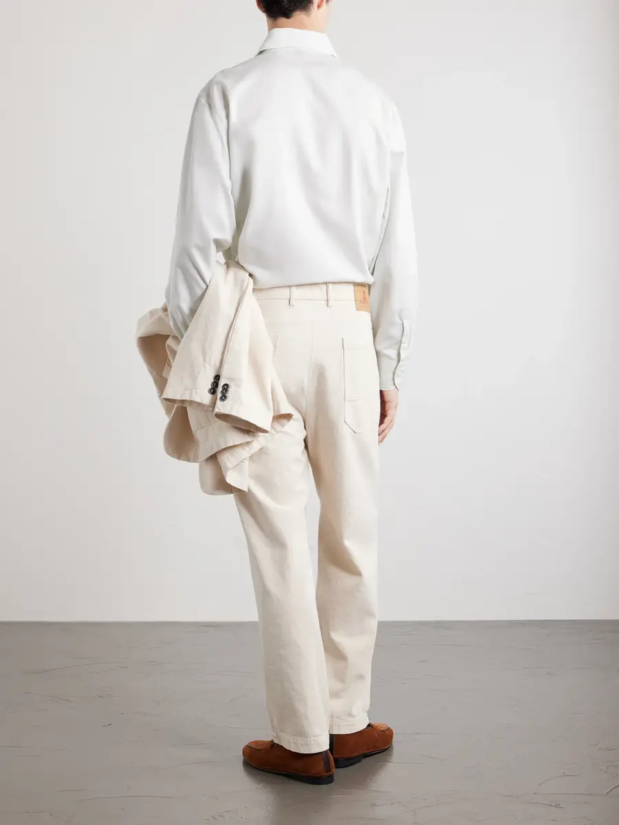 Barena Straight-Leg Pleated Cotton-Drill Trousers - Men | Thumbnail 4 Barena Straight-Leg Pleated Cotton-Drill Trousers - Men | Thumbnail 4