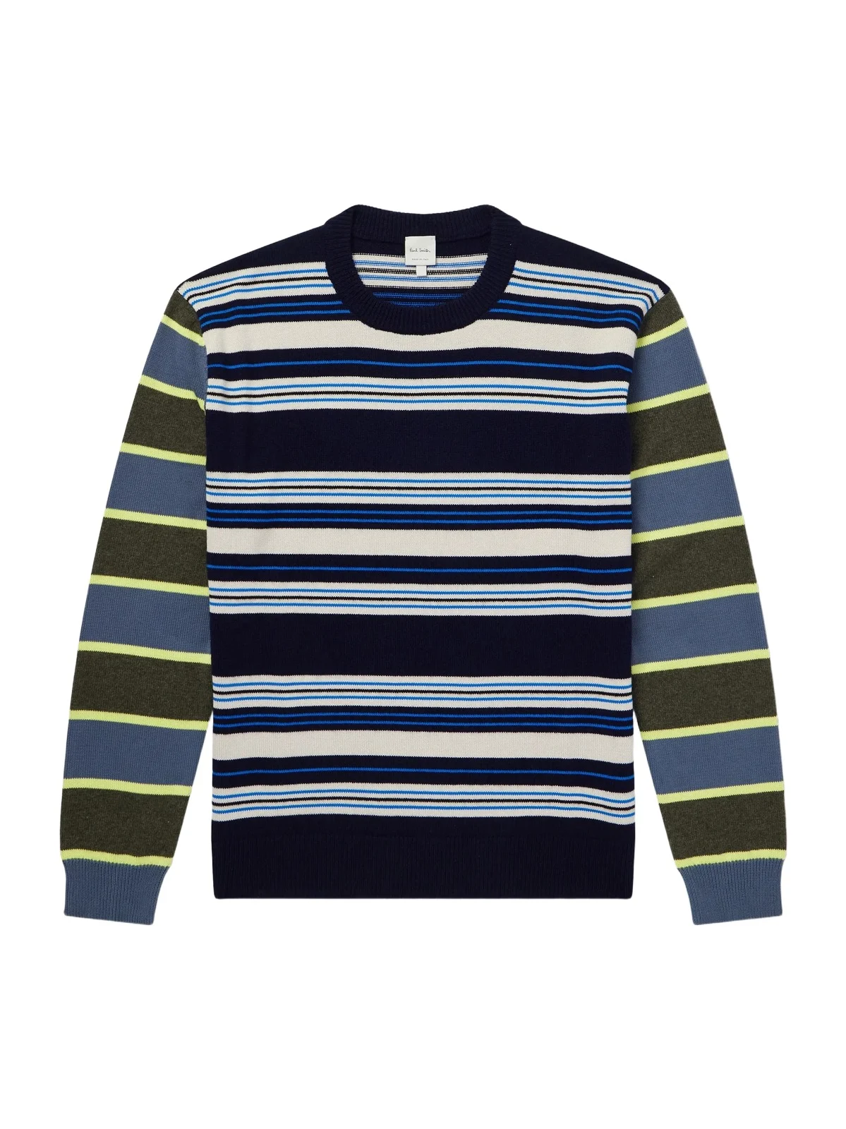 Paul Smith Striped Wool and Cotton-Blend Sweater - Men