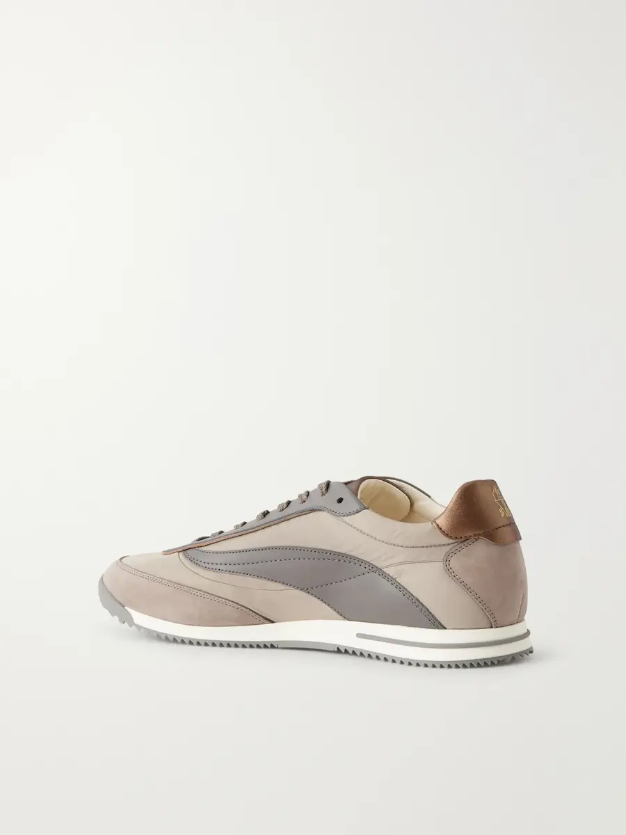Brunello Cucinelli Suede and Leather-Trimmed Shell Sneakers - Men | Thumbnail 4 Brunello Cucinelli Suede and Leather-Trimmed Shell Sneakers - Men | Thumbnail 4