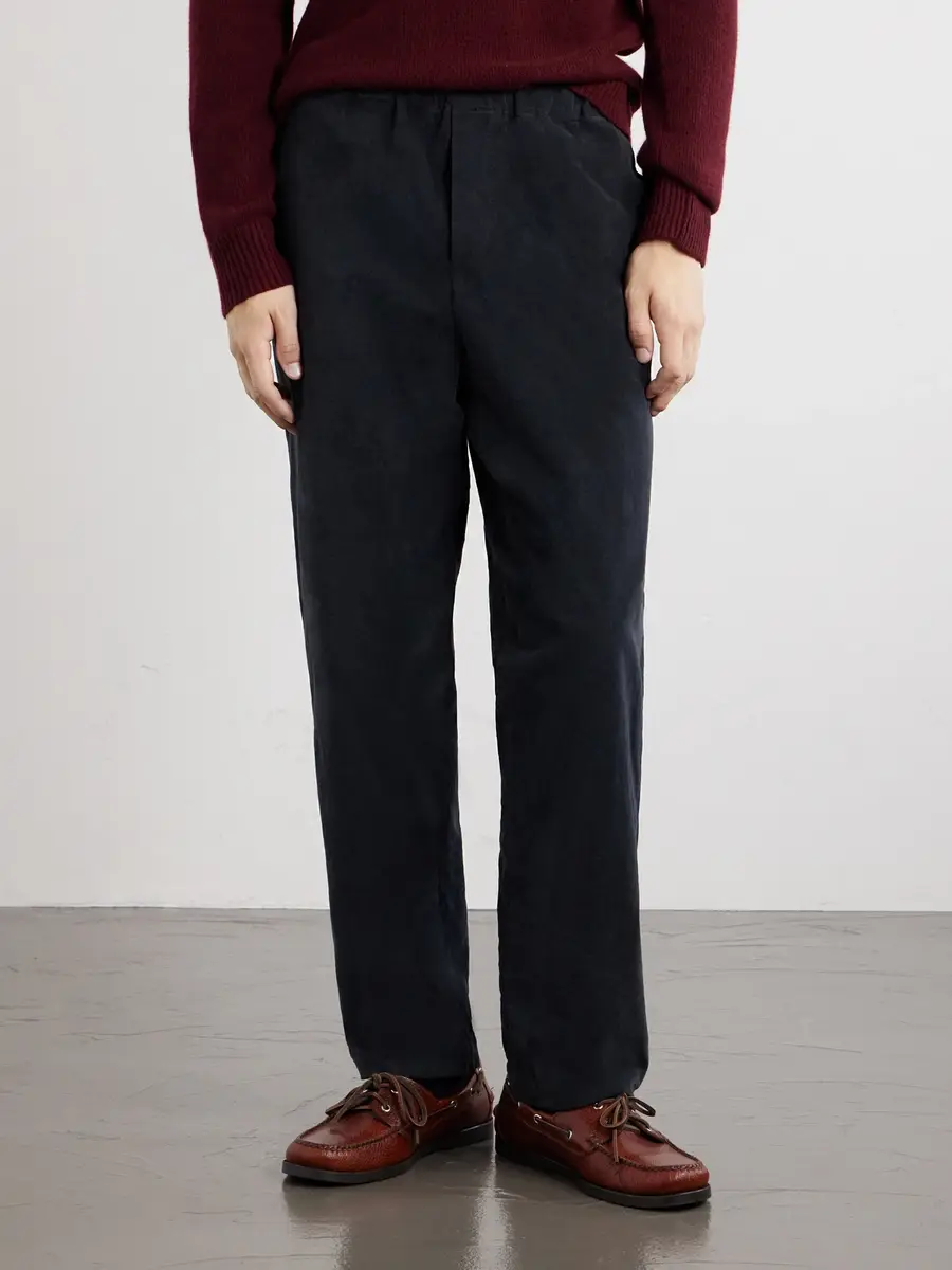 Barena Straight-Leg Garment-Dyed Stretch Cotton-Moleskin Trousers - Men | Thumbnail 3 Barena Straight-Leg Garment-Dyed Stretch Cotton-Moleskin Trousers - Men | Thumbnail 3