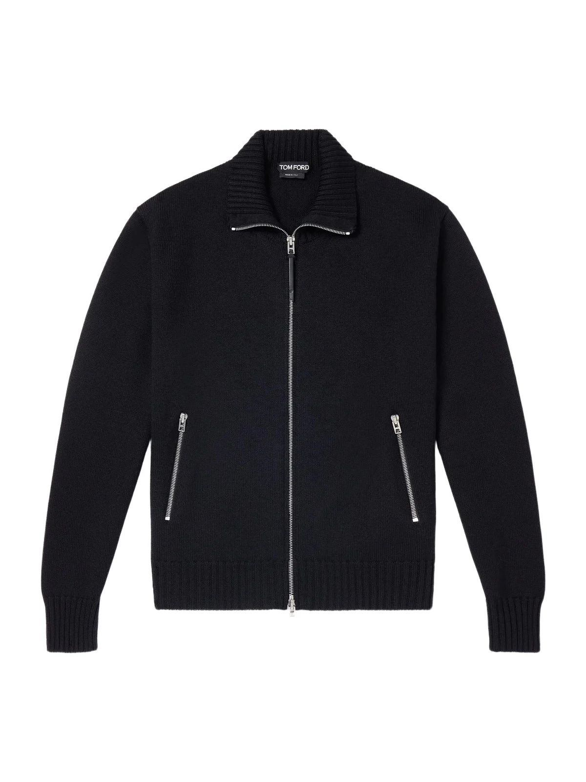 Tom Ford Leather-Trimmed Merino Wool Cardigan - Men