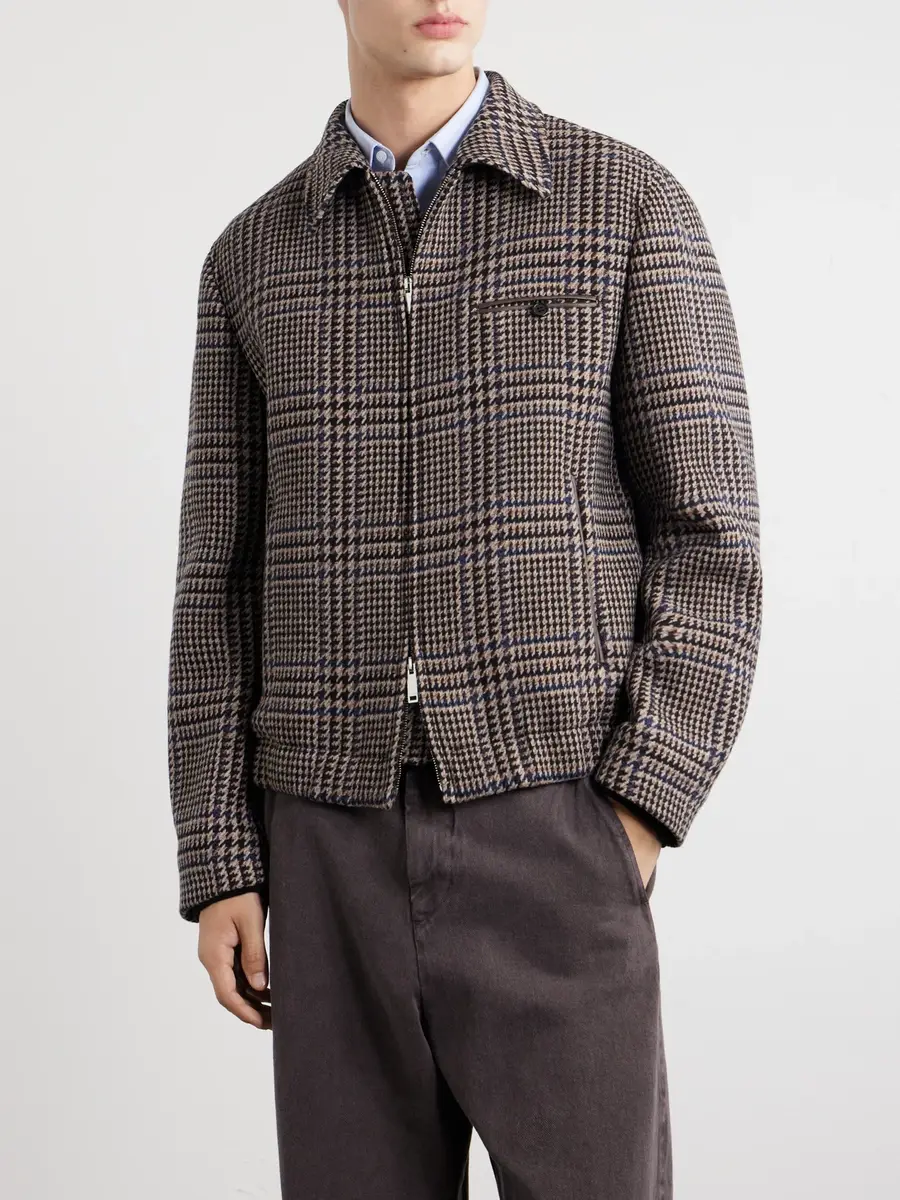 Slowear Montedoro Il Primo Checked Stretch-Wool Blouson Jacket - Men | Thumbnail 3 Slowear Montedoro Il Primo Checked Stretch-Wool Blouson Jacket - Men | Thumbnail 3