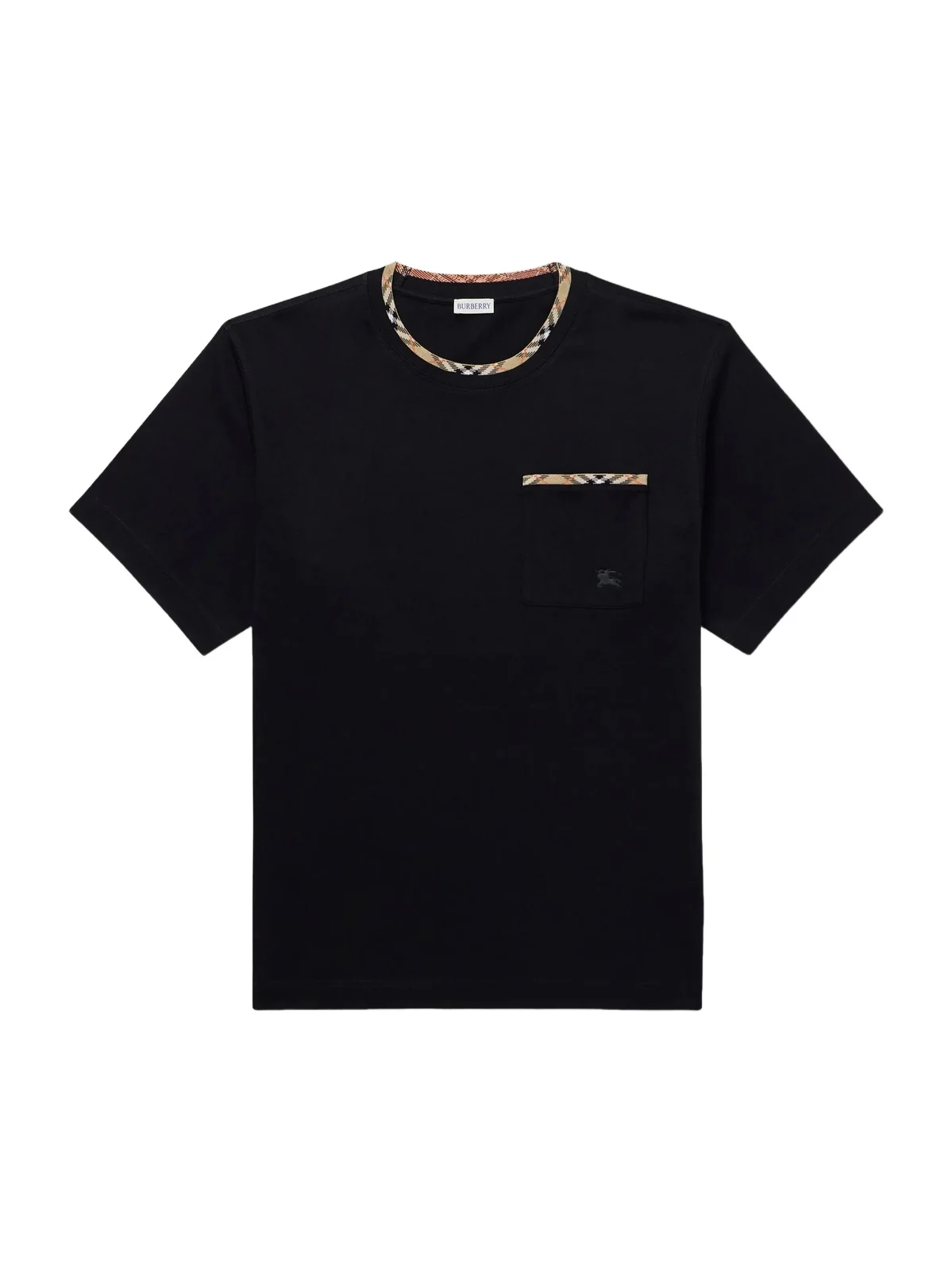 Burberry Logo-Embroidered Checked Cotton-Jersey T-Shirt - Men