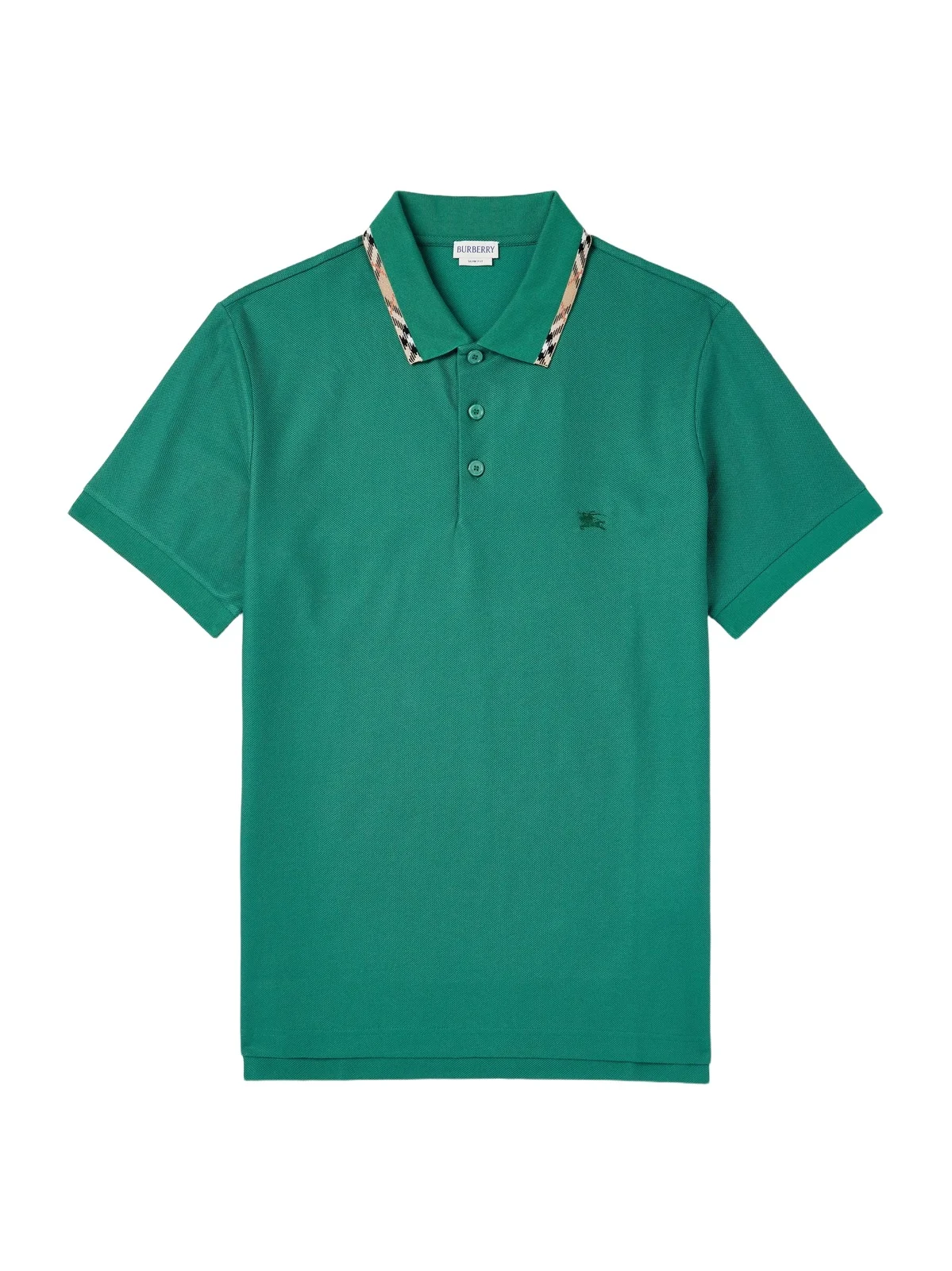Burberry Logo-Embroidered Checked Cotton-Piqué Polo Shirt - Men