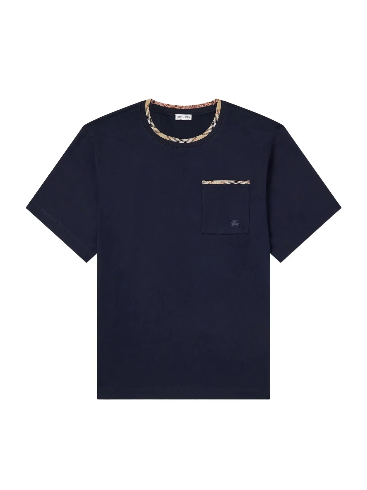 Burberry Logo-Embroidered Checked Cotton-Jersey T-Shirt - Men