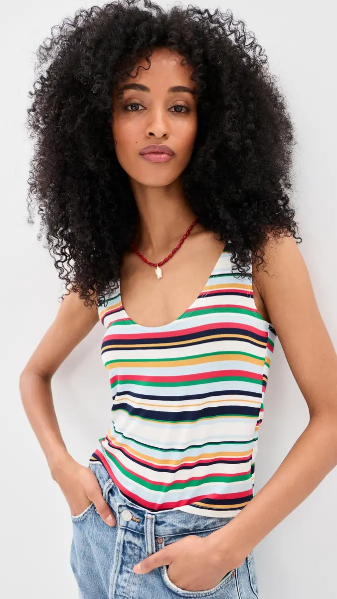LE BOP Louise Cropped Stripe Tank | Thumbnail 2