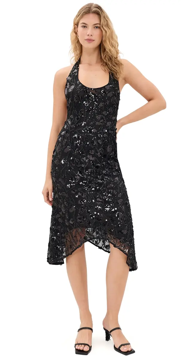 GUIZIO Gisele Sequin ace Dress Black | Image 1 GUIZIO Gisele Sequin ace Dress Black | Image 1