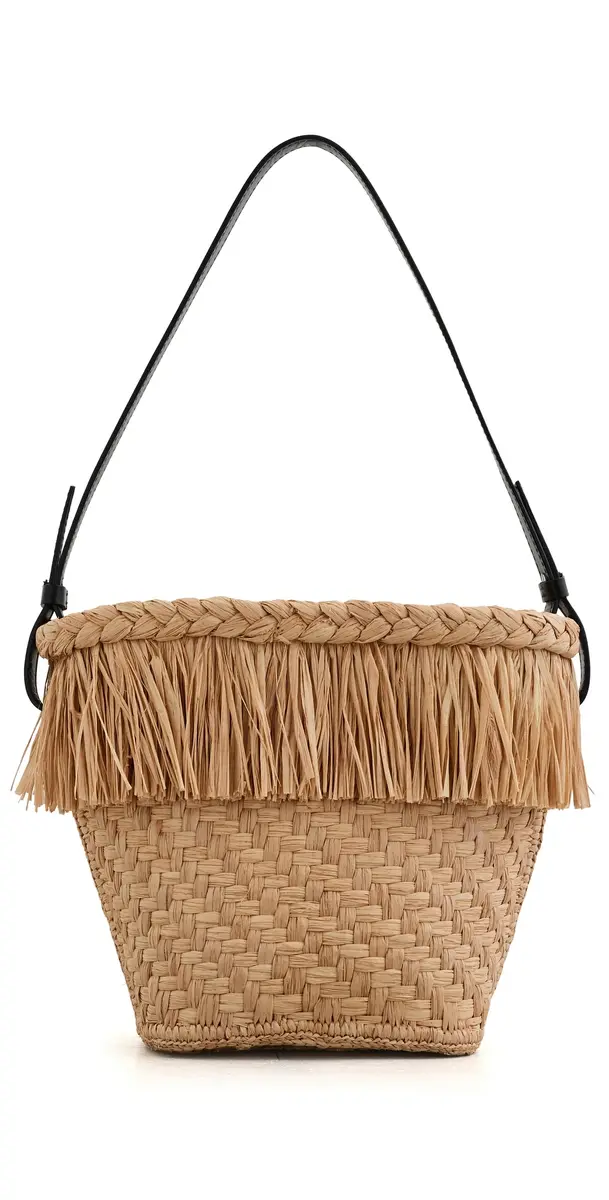 Proenza Schouler Bucket Bag In Raffia Sand One Size | Image 1 Proenza Schouler Bucket Bag In Raffia Sand One Size | Image 1