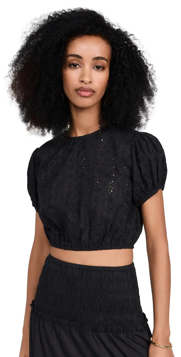 Playa Lucila Crew Top Black | Image 1 Playa Lucila Crew Top Black | Image 1