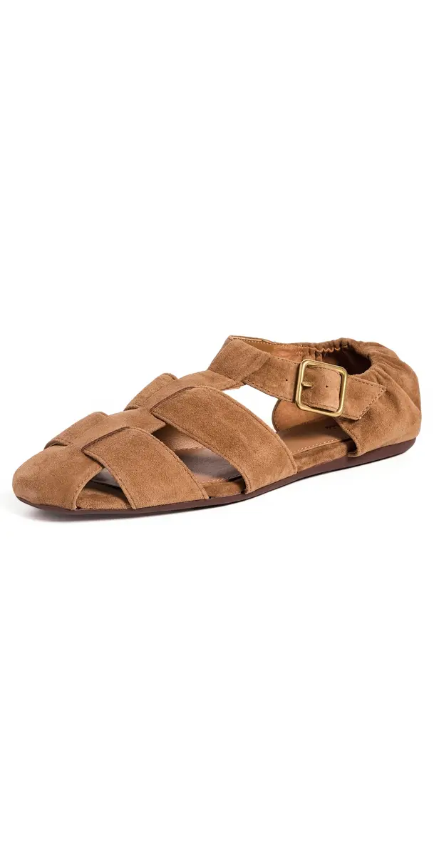Madewell Greta Fisherman Flats Aged Cognac 7 | Image 1 Madewell Greta Fisherman Flats Aged Cognac 7 | Image 1