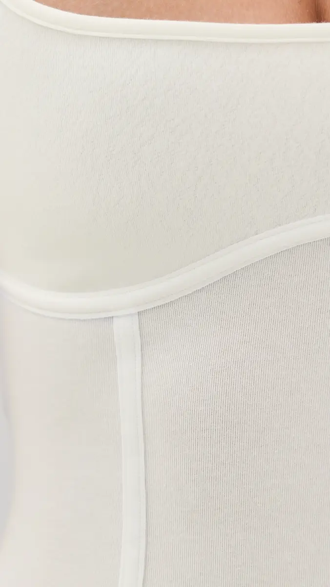 Fleur du Mal Cotton Scoop Neck Thong Bodysuit | Thumbnail 6