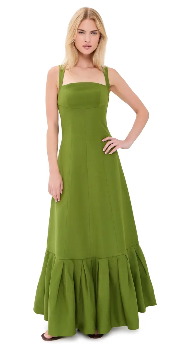 Couper argaret Tie-Back Gown Olive | Image 1 Couper argaret Tie-Back Gown Olive | Image 1