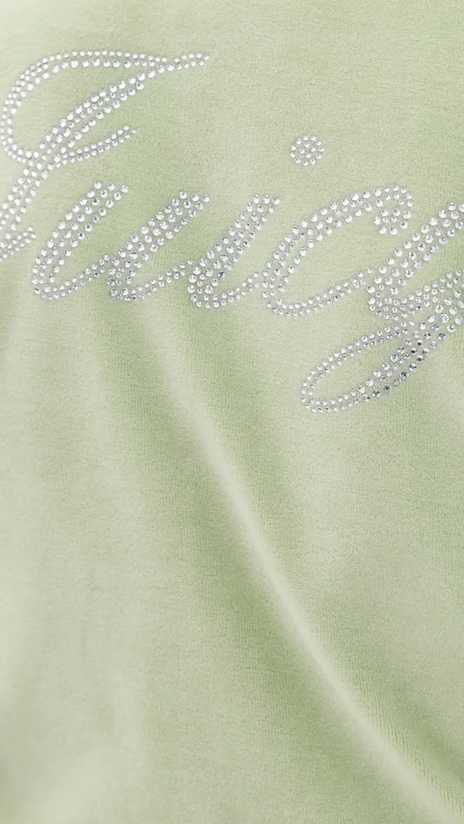 Sporty & Rich Juicy Script Velour Zip Hoodie | Thumbnail 6 Sporty & Rich Juicy Script Velour Zip Hoodie | Thumbnail 6