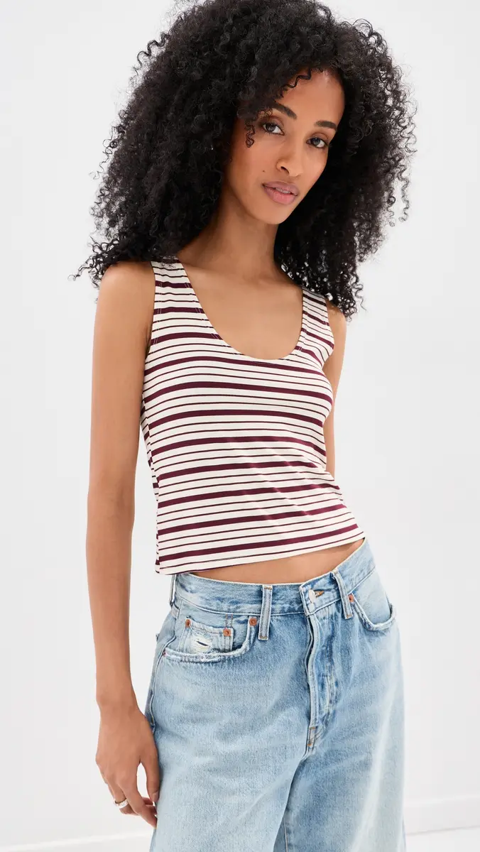 LE BOP Louise Cropped Stripe Tank | Thumbnail 2 LE BOP Louise Cropped Stripe Tank | Thumbnail 2