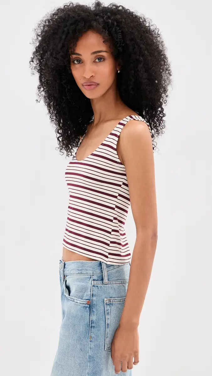 LE BOP Louise Cropped Stripe Tank | Thumbnail 4 LE BOP Louise Cropped Stripe Tank | Thumbnail 4