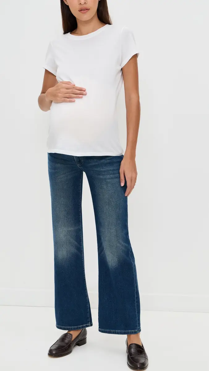 DL1961 Karmine Refined Wide Leg High Rise Maternity Jeans | Thumbnail 2 DL1961 Karmine Refined Wide Leg High Rise Maternity Jeans | Thumbnail 2